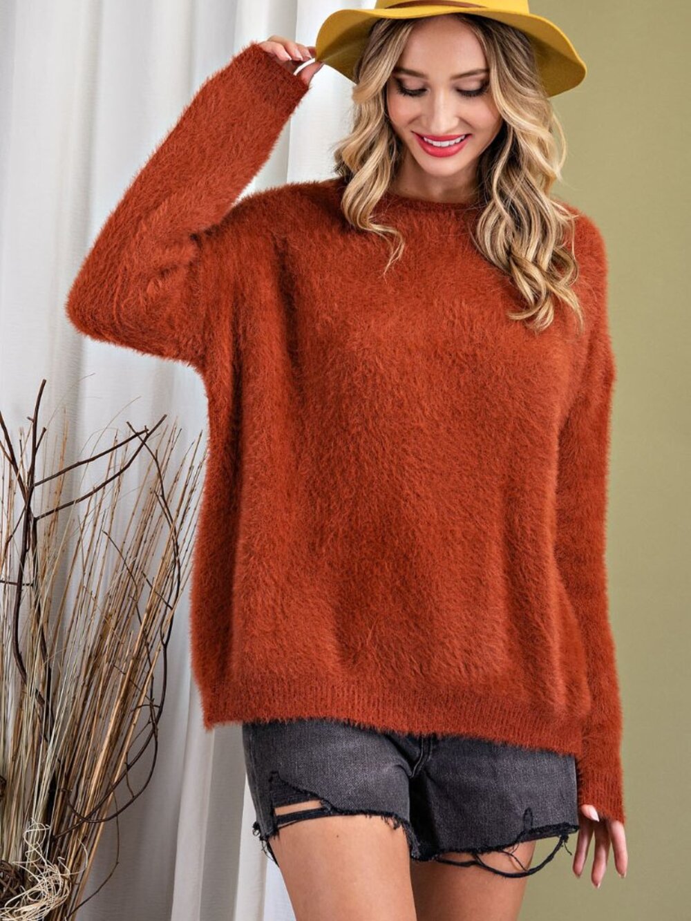 Sweater- Tie in the back- Fuzzy